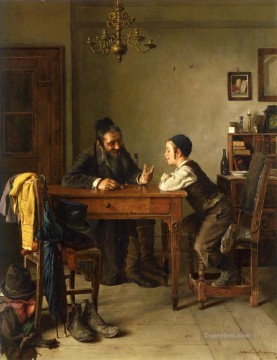 Isidor Kaufmann Painting - Instrucción Comercial Isidor Kaufmann Judío Húngaro